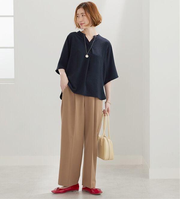 BELLUNA（ベルーナ）の「お手入れ楽々！スキッパーブラウス（ブラウス）」｜詳細画像