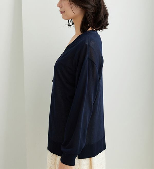 BELLUNA（ベルーナ）の「【快適Ｌａｂ．】シャリ冷！洗える多機能ニットカーディガン（ニットカーディガン）」｜詳細画像