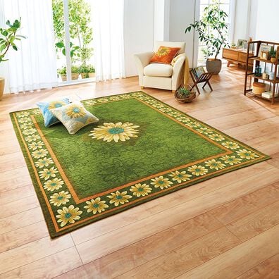 「イタリア製ジャカード織カーペット「マルゲリータ」（ラグ）」