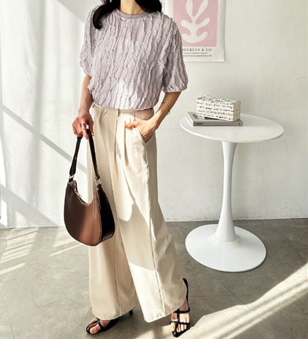 GeeRA（ジーラ）の「フリルカットソーＴシャツ（カットソー）」｜詳細画像