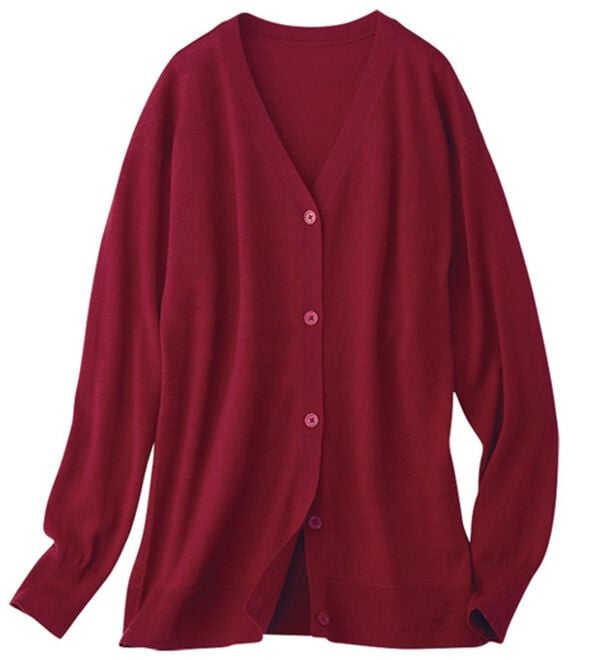 BELLUNA（ベルーナ）の「メリノウール１００％Ｖネックカーディガン（ニットカーディガン）」｜詳細画像