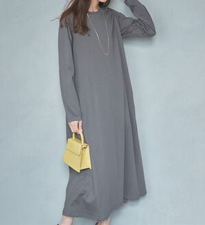 RANAN（ラナン）の「＜ＢＣ＞ポケット付マキシワンピース（その他ワンピース）」｜チャコール