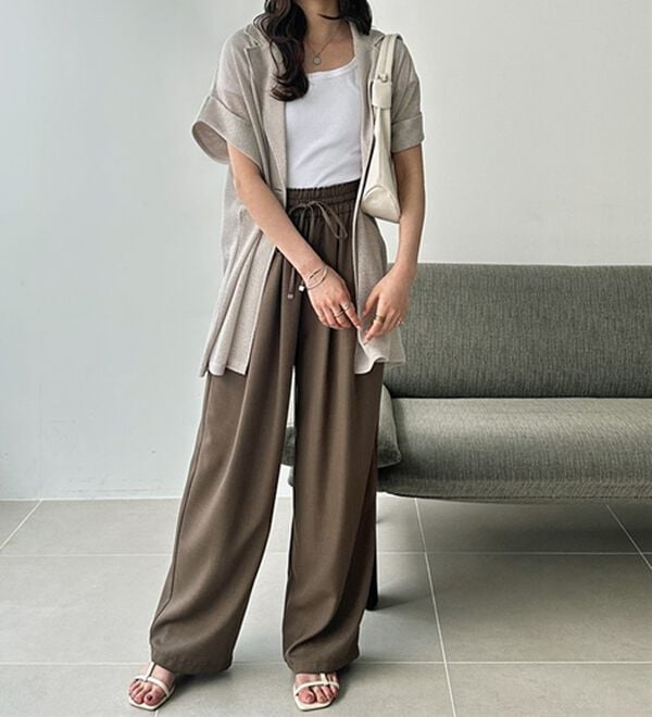 GeeRA（ジーラ）の「【体型カバー】上品なのにラクちんワイドパンツ（フルレングスパンツ）」｜詳細画像