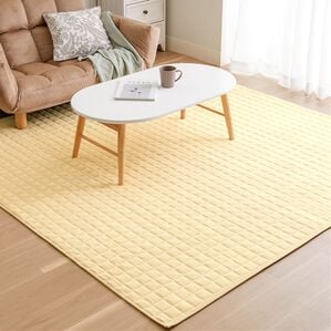 iellio（イエリオ）の「肌触りやわらか！綿１００％タオル地ラグ＜洗濯機で洗える・コットン・カーペット・オールシーズン・裏面滑り止め加工＞（ラグ）」｜アイボリー