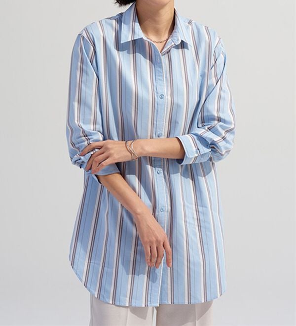 BELLUNA（ベルーナ）の「＜ＳＯＬＯＴＥＸ（Ｒ）＞ストレッチビッグシャツ（シャツ）」｜詳細画像