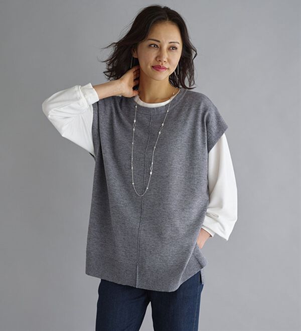 BELLUNA（ベルーナ）の「着回し自在！ニットベストアンサンブル（アンサンブル）」｜詳細画像