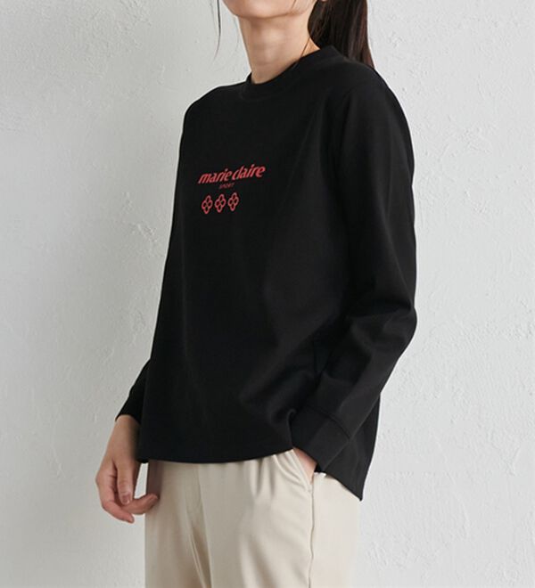 RANAN（ラナン）の「ロゴ入りロングＴシャツ＜ｍａｒｉｅ　Ｃｌａｉｒｅ　ＳＰＯＲＴ＞（カットソー）」｜詳細画像