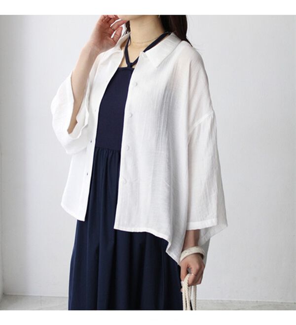 GeeRA（ジーラ）の「ワッシャーポプリンブラウス（ブラウス）」｜詳細画像