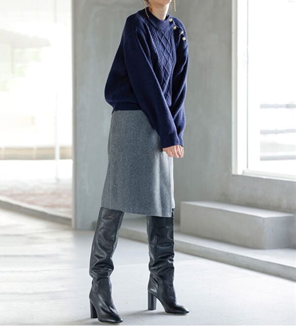 RANAN（ラナン）の「メタルボタンケーブルニット（ニット・セーター）」｜詳細画像