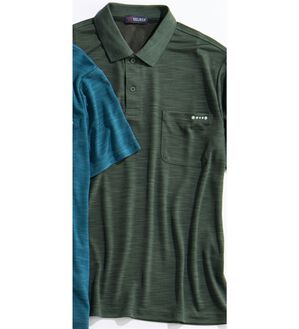 「＜スイゲン＞冷感・ＵＶ対策アクティブポロシャツ（メンズポロシャツ）」｜カーキ