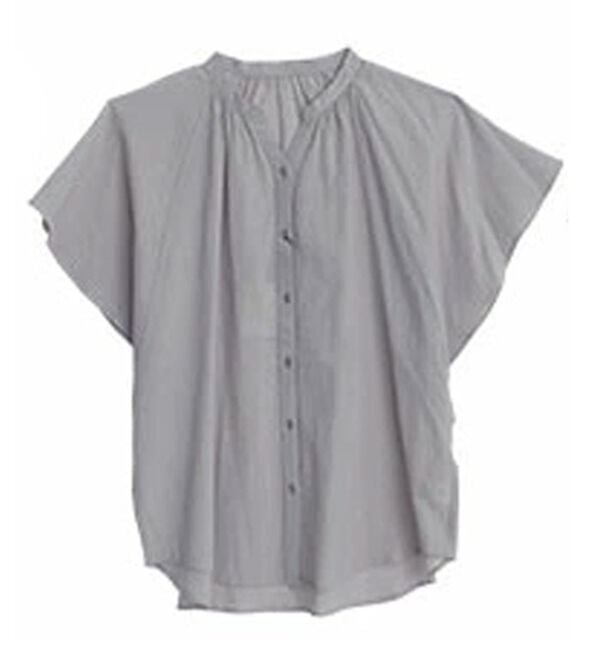 A HAPPY MARILYN（アハッピーマリリン）の「【Ｌ～６Ｌ】【風通るプレミアム】フレアスリーブワイドブラウス（ブラウス）」｜グレー