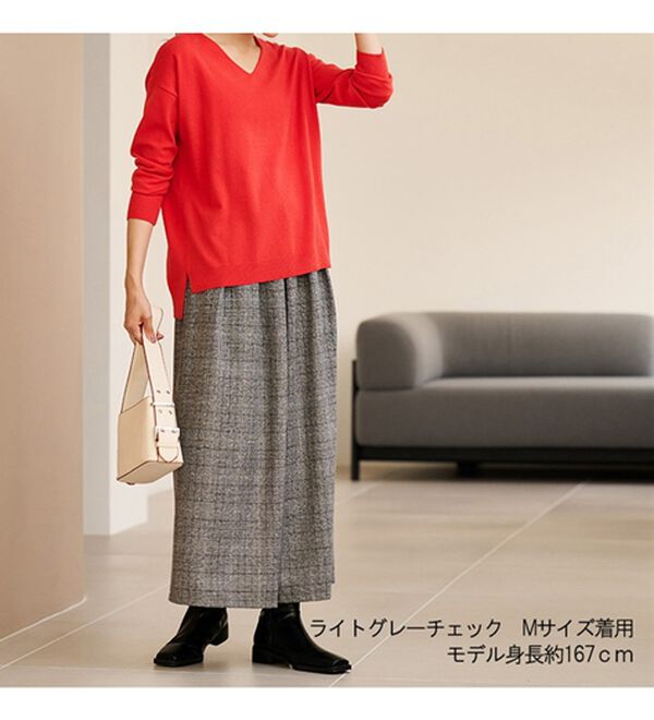 RANAN（ラナン）の「ウール見えスカーチョ（ワイドパンツ・ガウチョ）」｜詳細画像