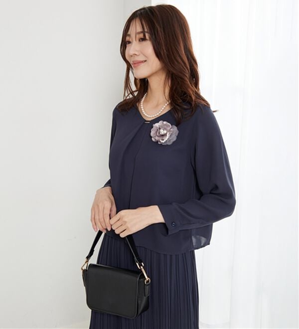 BELLUNA（ベルーナ）の「＜セレモニースタイル＞プリーツデザインワンピ―ス（フォーマルワンピース）」｜詳細画像