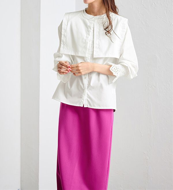 RANAN（ラナン）の「２ｗａｙ衿デザインブラウス（ブラウス）」｜詳細画像