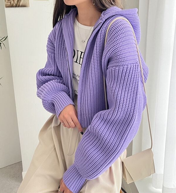 ショート丈ニットパーカー - ベルーナ【公式】