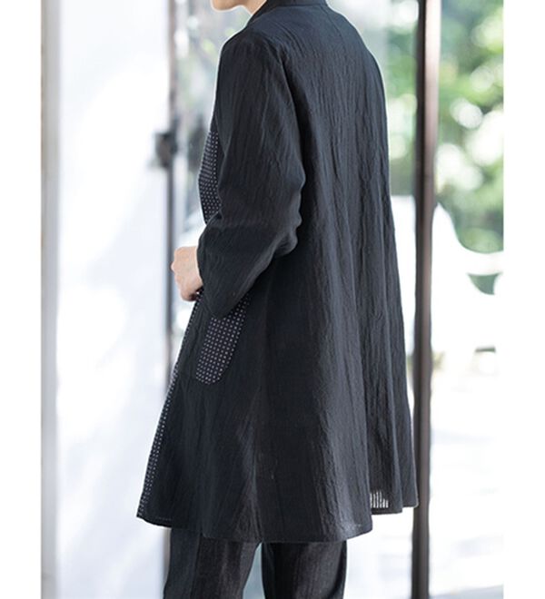 ルフラン（ルフラン）の「日本製　久留米織綿１００％切替ブラウス（ブラウス）」｜詳細画像