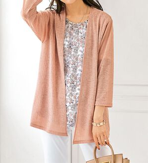 BELLUNA（ベルーナ）の「シフォンプリントカーディガンアンサンブル（アンサンブル）」｜詳細画像