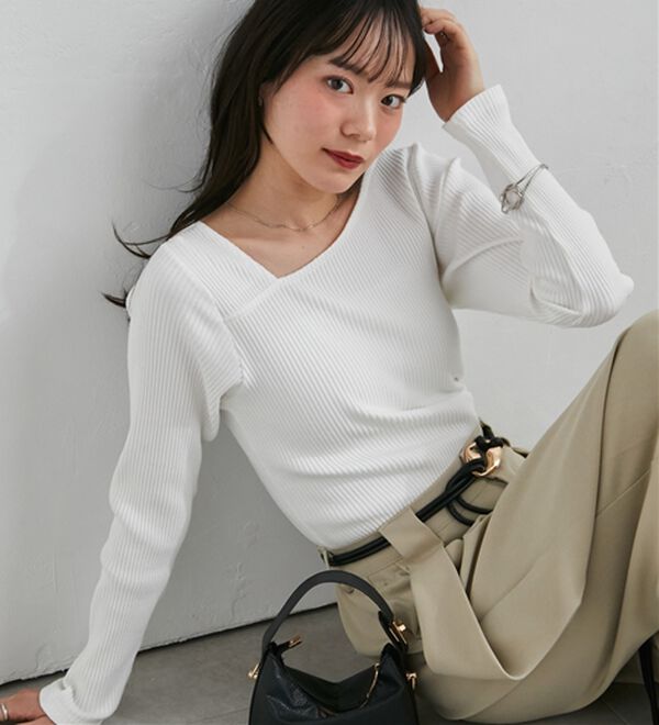 RANAN（ラナン）の「アシメネックトップス（カットソー）」｜詳細画像