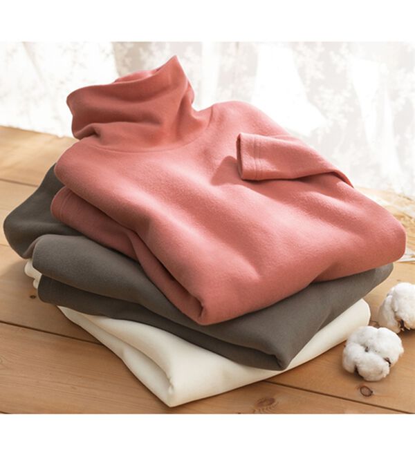 LAVIENNE（ラヴィエンヌ）の「超・暖　吸湿発熱　素肌よろこぶ綿１００％あったかインナー　タートルネックインナー（肌着・インナーウェア）」｜詳細画像