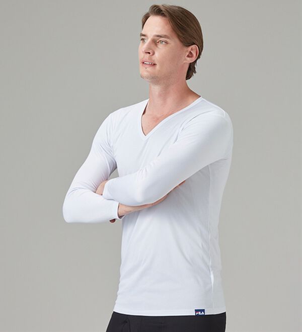 「【３枚組】＜フィラ＞ホットテック　柔らか裏起毛インナー（メンズ肌着・インナーウェア）」｜詳細画像