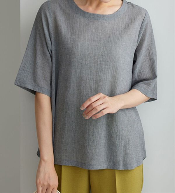 BELLUNA（ベルーナ）の「さらっと快適！Tシャツ見えブラウス（ブラウス）」｜詳細画像