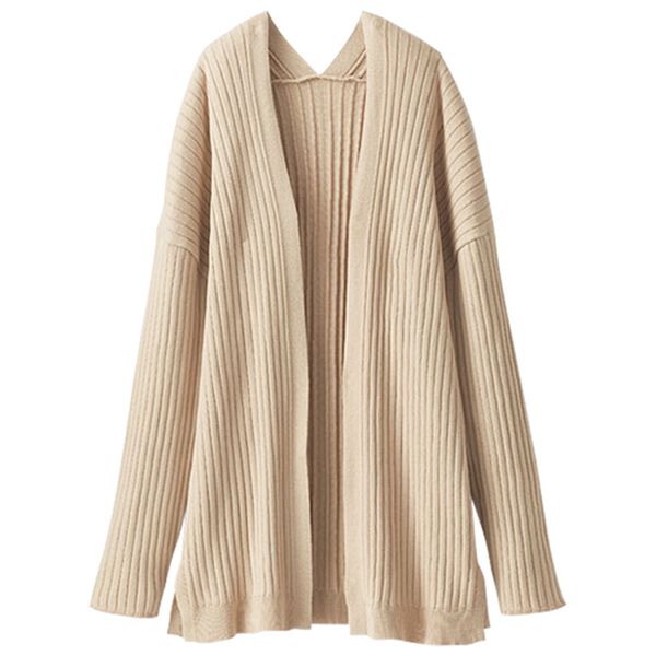 BELLUNA（ベルーナ）の「ハピネスコットン１００％ニットリブトッパーカーディガン（ニットカーディガン）」｜詳細画像