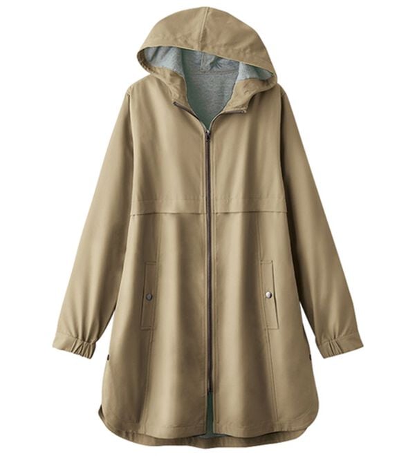 BELLUNA（ベルーナ）の「はっ水加工ボンディング素材ロング丈パーカー（ハーフコート）」｜詳細画像