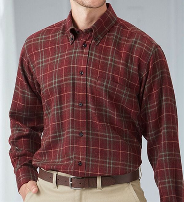 「両面起毛やわらかウール入りシャツ（メンズシャツ）」｜詳細画像