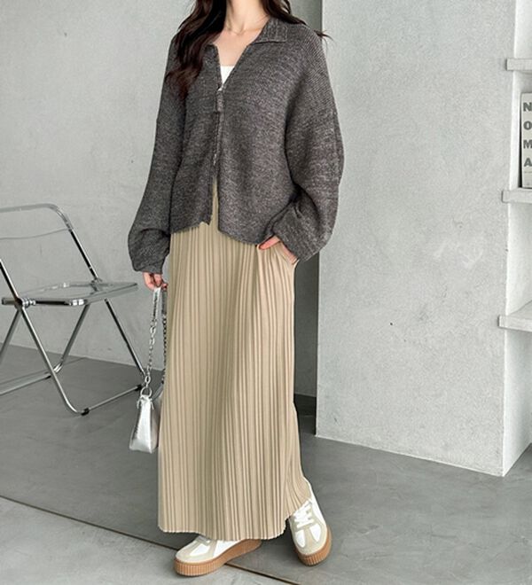 GeeRA（ジーラ）の「セルフカットプリーツナロースカート（ロングスカート）」｜詳細画像