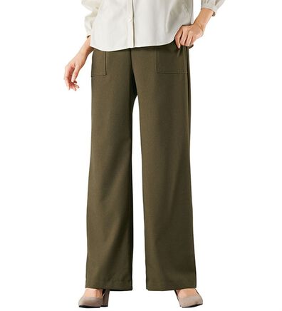 BELLUNA（ベルーナ）の「日本製静電防止ベーカーパンツ（ワイドパンツ・ガウチョ）」