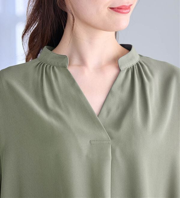 alotta（アロッタ）の「パフ袖とろみブラウスチュニックワンピース（チュニックワンピース）」｜詳細画像