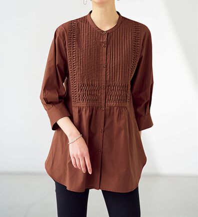 BELLUNA（ベルーナ）の「軽やかコットンピンタック使いチュニック（チュニック）」