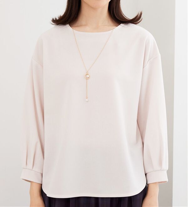 BELLUNA（ベルーナ）の「【2点セット】ジョーゼット素材ネックレス付ブラウス（ブラウス）」｜詳細画像