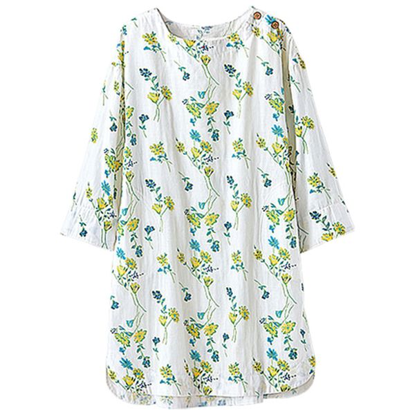 BELLUNA（ベルーナ）の「風が通り抜けるダブルガーゼプリントチュニック（チュニック）」｜詳細画像