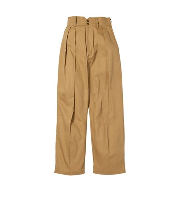 GeeRA（ジーラ）の「ハイウエストタックデザインチノパンツ（フルレングスパンツ）」｜詳細画像