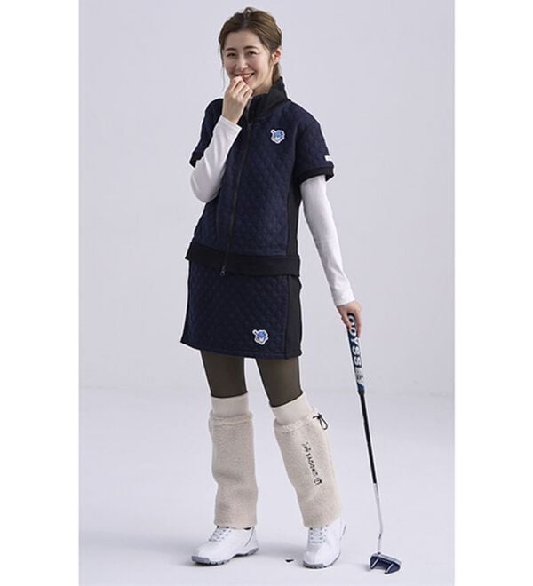 BELLUNA（ベルーナ）の「【タキシードサム】リブ切替キルト風スカート（ミニスカート）」｜詳細画像