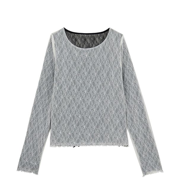 RANAN（ラナン）の「リバーシブルシアーレースＴ（カットソー）」｜詳細画像