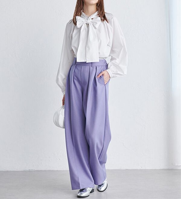 RANAN（ラナン）の「ボリュームボウタイブラウス（ブラウス）」｜詳細画像