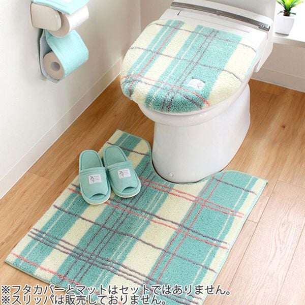 「エブリー　トイレマットシリーズ＜ロングマット・フタカバー・ペーパーホルダーカバー・レギュラーマット＞（トイレマット）」｜グリーン