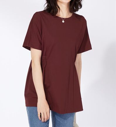 BELLUNA（ベルーナ）の「サイドギャザー使い細見えチュニック（チュニック）」