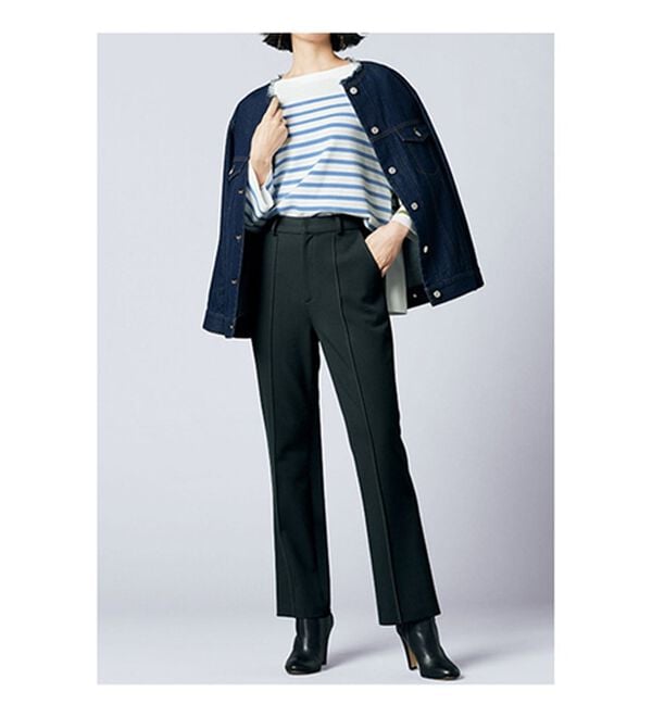 VINNO（ヴィノ）の「ソフトサーモ混裏起毛ストレッチセミフレアーパンツ（フルレングスパンツ）」｜詳細画像