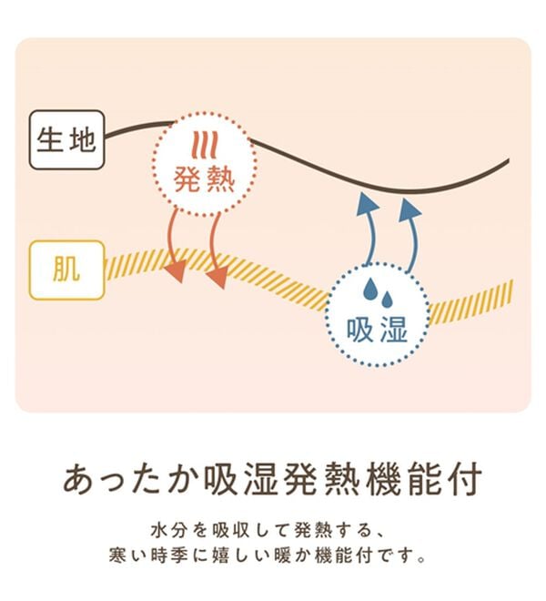 Viola e Viola（ヴィオラ エ ヴィオラ）の「【吸湿発熱】あったか綿１００％チュニックTシャツ（チュニック）」｜詳細画像