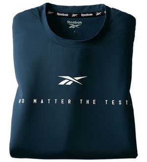 「＜リーボック＞クーラーテックドライＴシャツ（メンズＴシャツ）」｜ネイビー