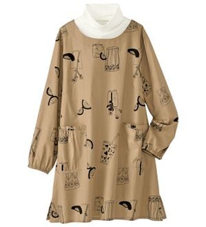 BELLUNA（ベルーナ）の「綿１００％素材おしゃれなかっぽうチュニック（パジャマ・ルームウェア）」｜詳細画像