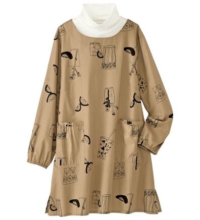 BELLUNA（ベルーナ）の「綿１００％素材おしゃれなかっぽうチュニック（パジャマ・ルームウェア）」