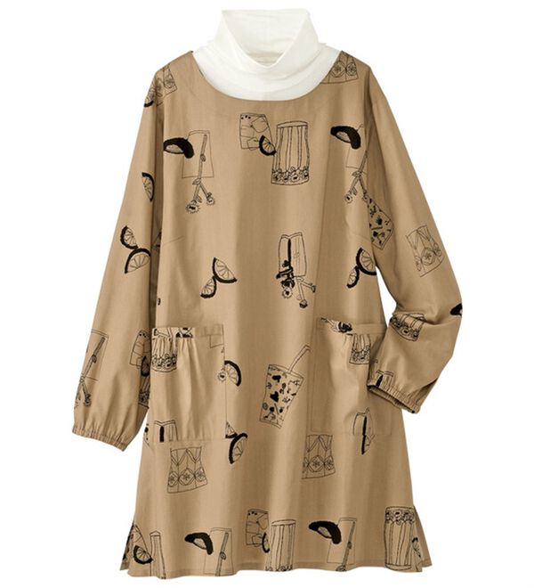 BELLUNA（ベルーナ）の「綿１００％素材おしゃれなかっぽうチュニック（ホームウェア）」｜詳細画像