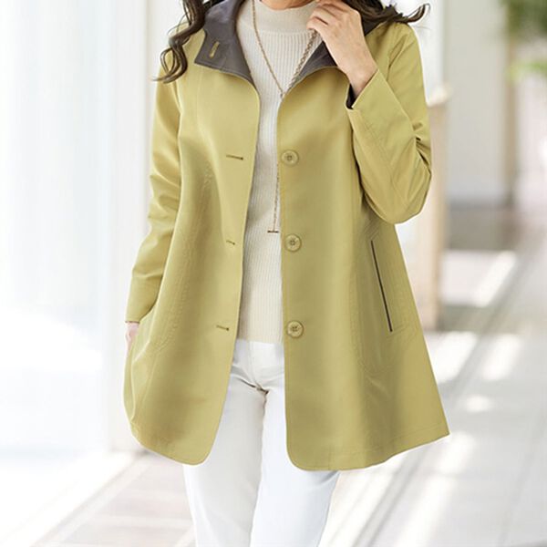 BELLUNA（ベルーナ）の「花粉対策！配色スプリングコート（ハーフコート）」｜詳細画像