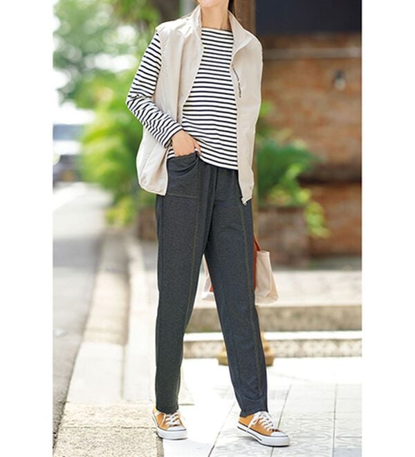 ルフラン（ルフラン）の「【３本組】【Ｋ・Ｓ】デニム調ジャージパンツ（その他パンツ）」｜詳細画像