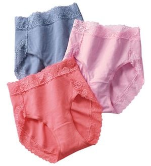 LAVIENNE（ラヴィエンヌ）の「【３色組】選べるこだわり綿混ショーツ（ショーツ）」｜ウエストレース