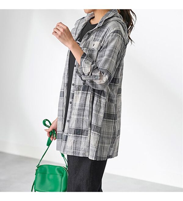 BELLUNA（ベルーナ）の「シャーリングドビー素材日差し対策パーカー（パーカー）」｜詳細画像